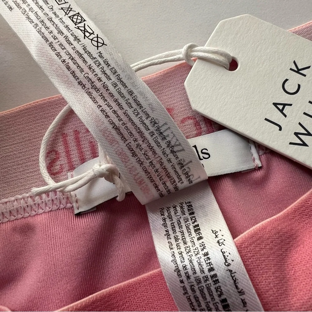 Jack Wills NWT White Pink Floral Canterton Swim Bikini Bottom